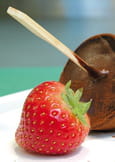 Sucettes de fraise au chocolat