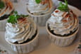 Cupcakes �pinards et cr�me fouett�e roquette 