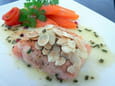 Saumon  de printemps en �cailles d amandes