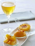 P�ches au cidre et baies roses