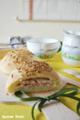 Pain au jambon fum� et fromage