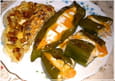 Poivrons corne de boeuf farcis thon-cr�me-cheddar