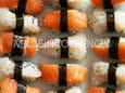Sushi au saumon et crevette