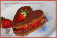 Croquant  sp�culoos, ganache pralinoise et fraises