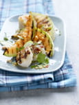 Melon de Guadeloupe et St-Jacques grill�es, sauce tha�