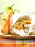 Papillotes de poulet et melon philibon au lait de coco