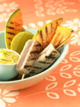 Melon philibon et thon grill� � la plancha