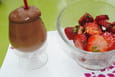 Fraises citron basilic et cr�me au chocolat 