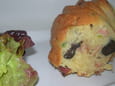 Cake au speck, olives et petits pois