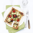 Tarte fine � la moutarde de Meaux et aux l�gumes d �t�