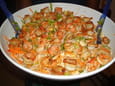 Salade exotique aux gambas