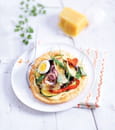 Tarte fine de l�gumes grill�s, cr�me de Sbrinz au basilic
