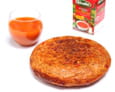 Soupe Froide de Poivron Doux & �pices Alvalle accompagn�e de sa tortilla rouge