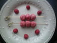 Brochettes biscuit�es � la framboise