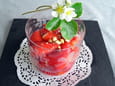 Verrine de fraises � la violette