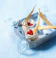 Rillettes de thon cr�meuses, c�pres et grenade
