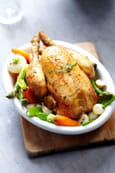 Poulet r�ti, fra�cheur de l�gumes nouveaux