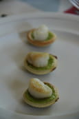 Tartelettes de Saint-Jacques aux petits pois
