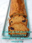 Cake � la pur�e de tomates confites, olives noires