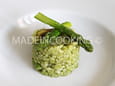 Risotto aux asperges et la cr�me de roquette