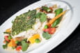 Dos de turbot en cro�te d��pices, sauce � l orange