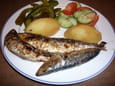 Sardinha assada (Sardines brais�es au barbecue)