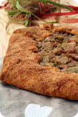Tarte rustique � la rhubarbe
