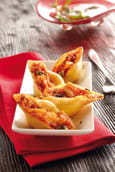 Conchiglioni gratin�s � la morue, tomates et olives