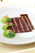 Filets de canard marin�s selon Apicius, pomme granny