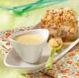 Crumble pomme-rhubarbe et sa cr�me anglaise