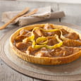 Tarte fruit�e et caramel au beurre sal�