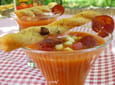 Verrines de Gazpacho aux l�gumes 