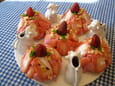 Petites charlottes l�g�res aux fraises