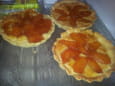 Tartelettes amandine aux p�ches caram�lis�es
