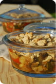 Crumble de ratatouille � la farine de chataigne
