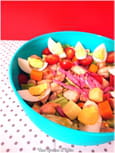 Salade de poulet � l huile de s�same (bacon, oeufs, tomates)
