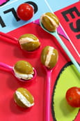 Bonbons d olives vertes au fromage de ch�vre frais