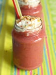 Smoothie aux framboises et aux bananes