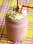Milk-shake framboises et vanille