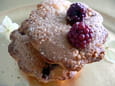 Muffins aux m�res et � la rhubarbe