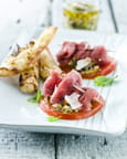 Duo de carpaccio d agneau