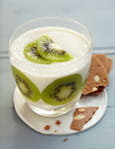 Panna Cotta vanill�e aux kiwis de l�Adour