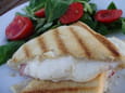 Croque au bacon et mozzarella extra fondante