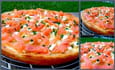 Tarte � la f�ta et saumon fum� � la carbonara 