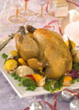 Chapon de pintade � l�ail et au pastis