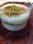 Mhalebi (cr�me de riz au pistache cannelle)