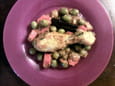 Tajine de poulet, olives et carottes