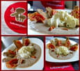 Velout� aux champignons, chantilly au brocciu, pain � la ch�taigne et chips de charcuterie