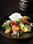 M�daillon de homard r�ti et supr�me de pamplemousse