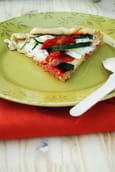 Tarte rustique tomate, courgette, ch�vre & chorizo